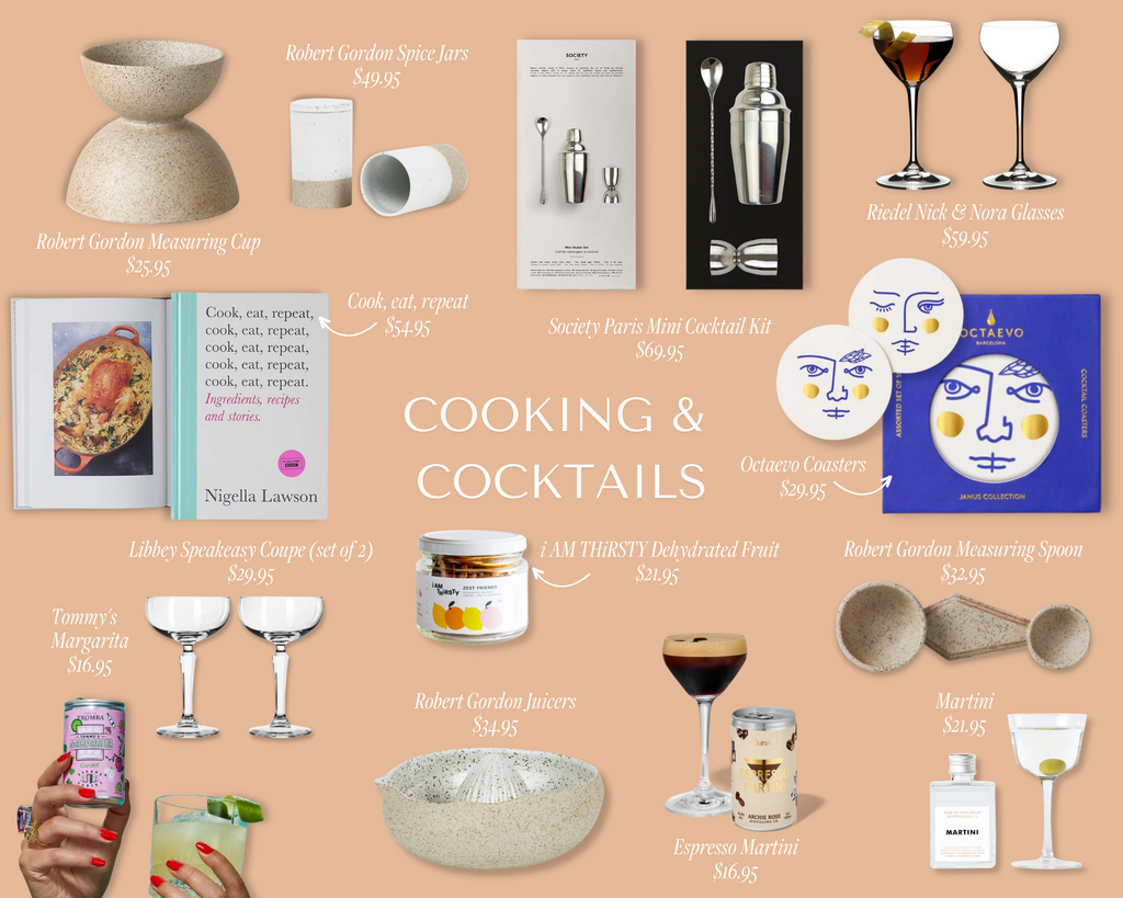 Gift ideas for lovers of cooking and cocktails